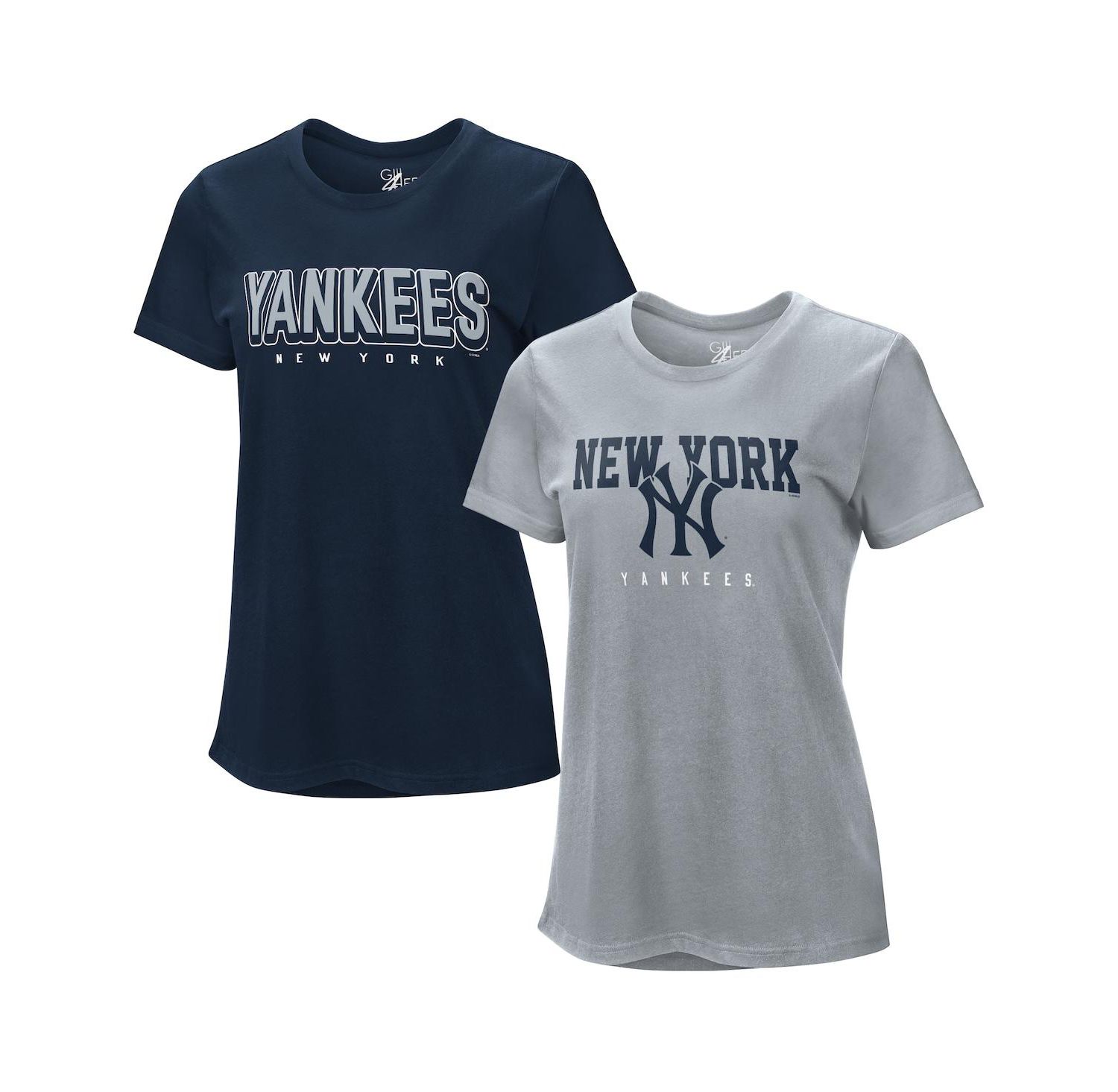 Women's 2- Pack Navy/Heather Gray New York Yankees T-Shirt