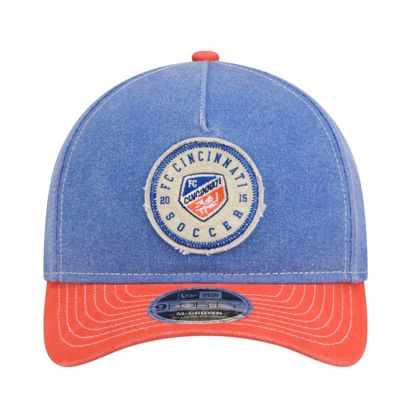 Мужские головные уборы New Era Blue FC Cincinnati Jersey Hook 9FORTY Adjustable Hat — фото 4