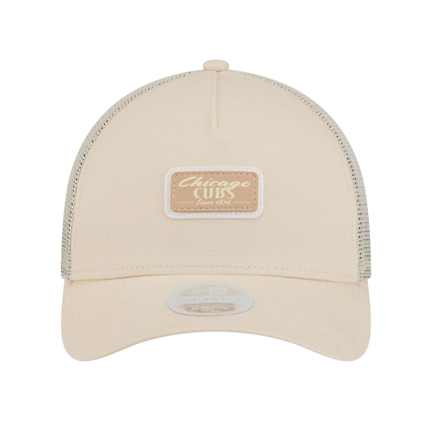 Women's Light Beige Chicago Cubs Tonal Patch 9FORTY M-Crown A-Frame Trucker Adjustable Hat