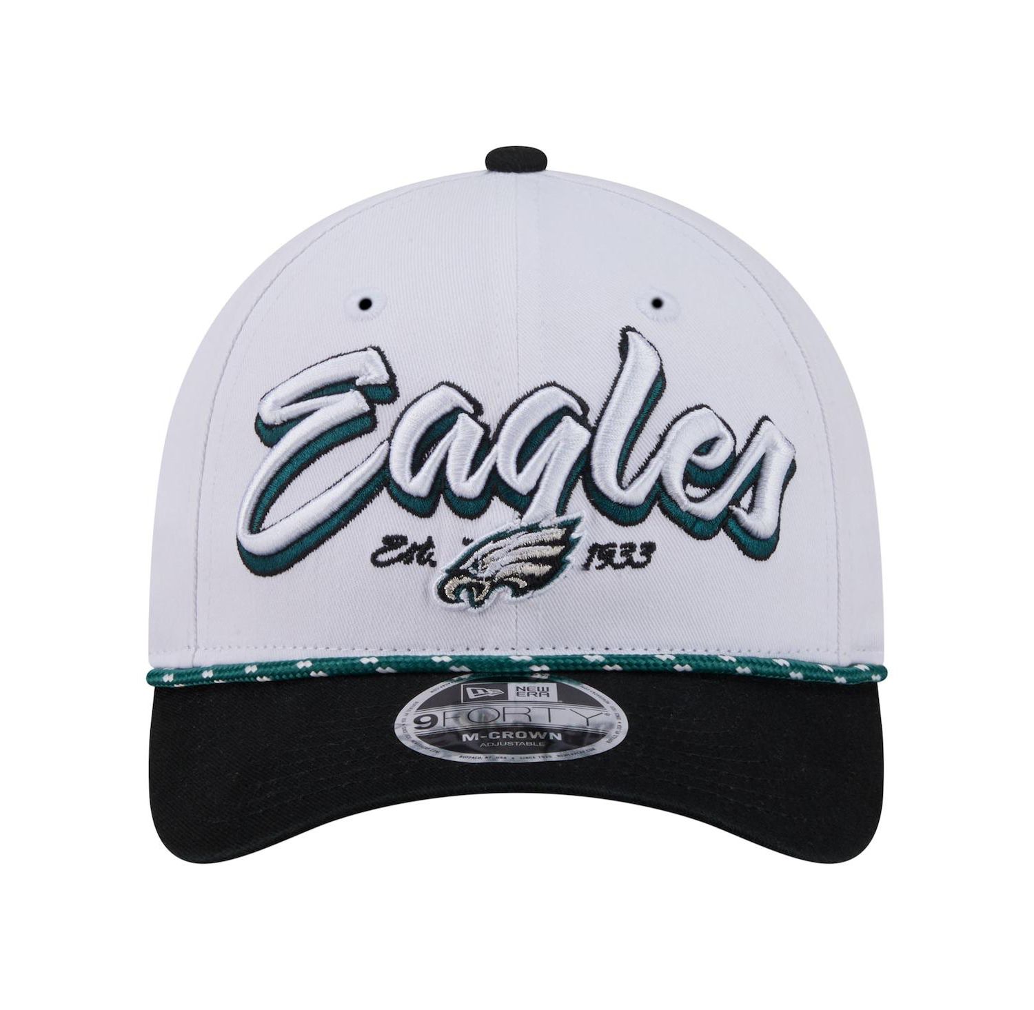 Men's White Philadelphia Eagles Team Loyal A-Frame 9FORTY Adjustable Hat