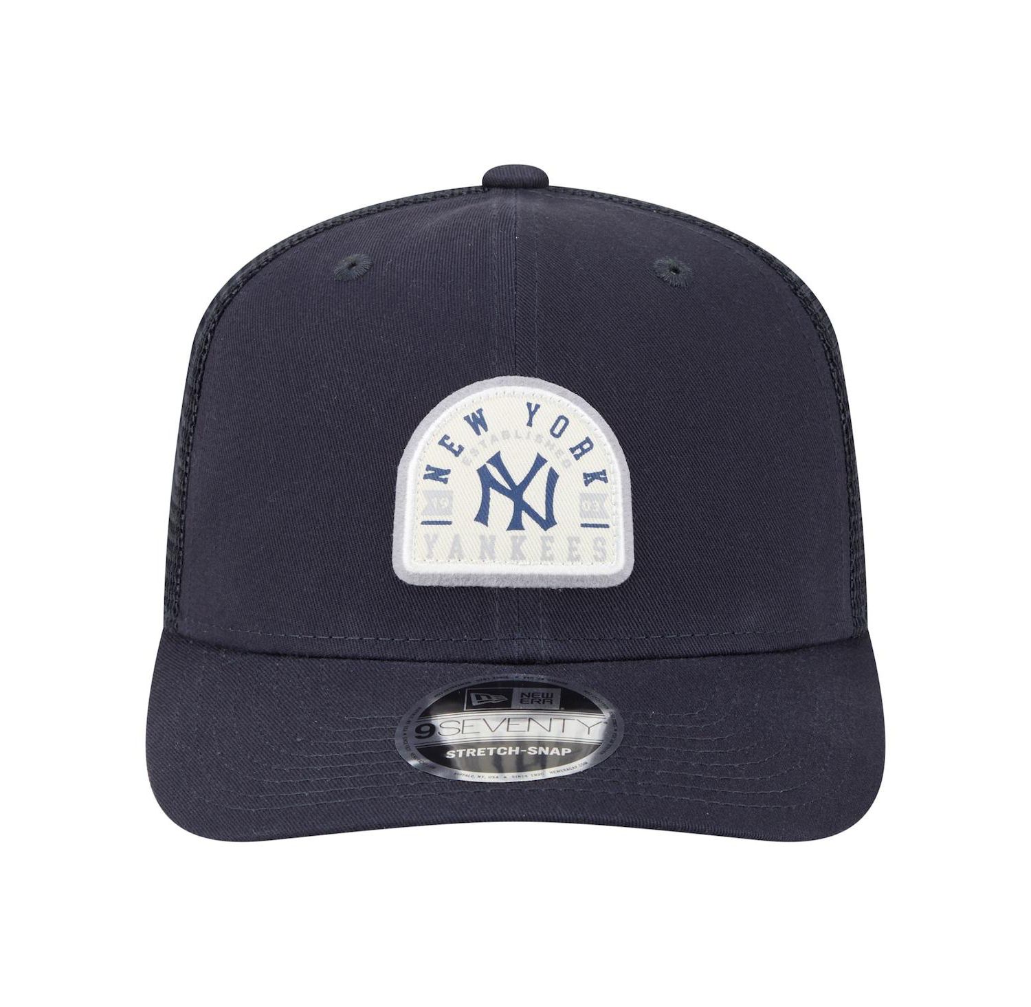 Men's Navy New York Yankees Throwback Contest 9SEVENTY Adjustable Trucker Hat