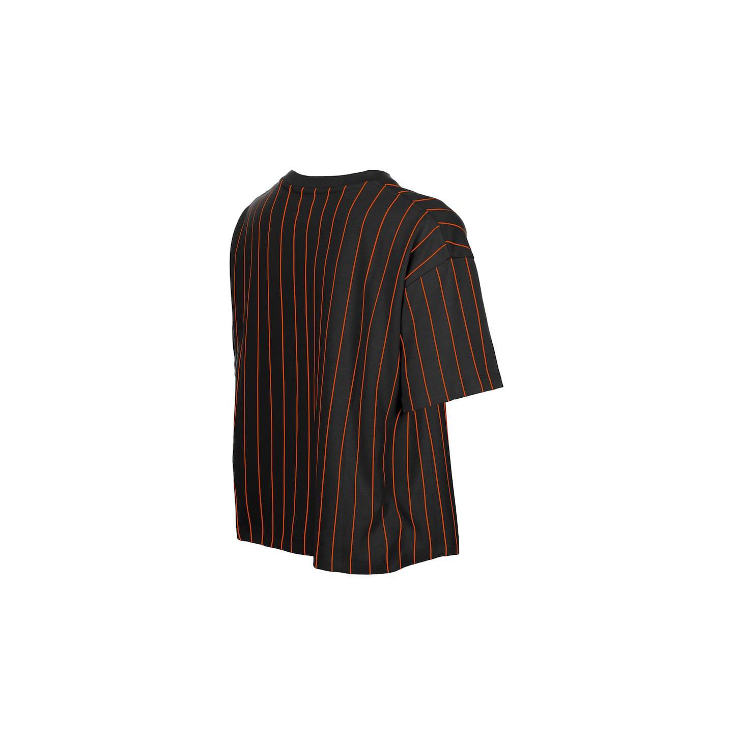 Женская футболка New Era Black Baltimore Orioles Throwback Meshback Pinstripe Boxy — фото 2