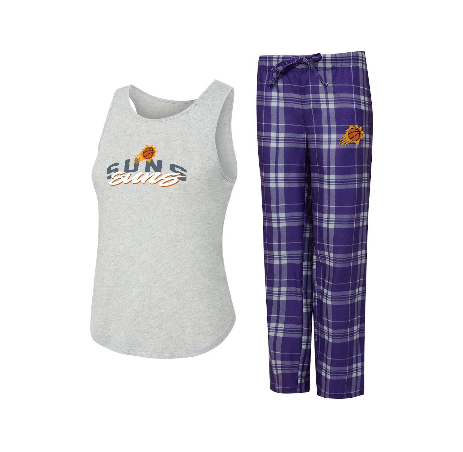 Women's Purple/Heather Gray Phoenix Suns Regulate Tank & Pant Set