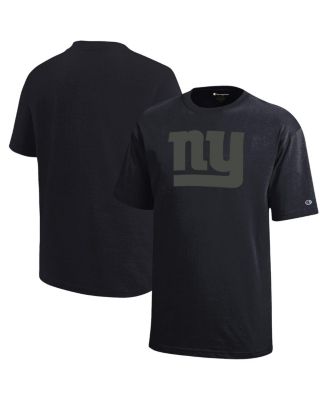 Big Boys and Girls Black New York Giants Tonal T-Shirt