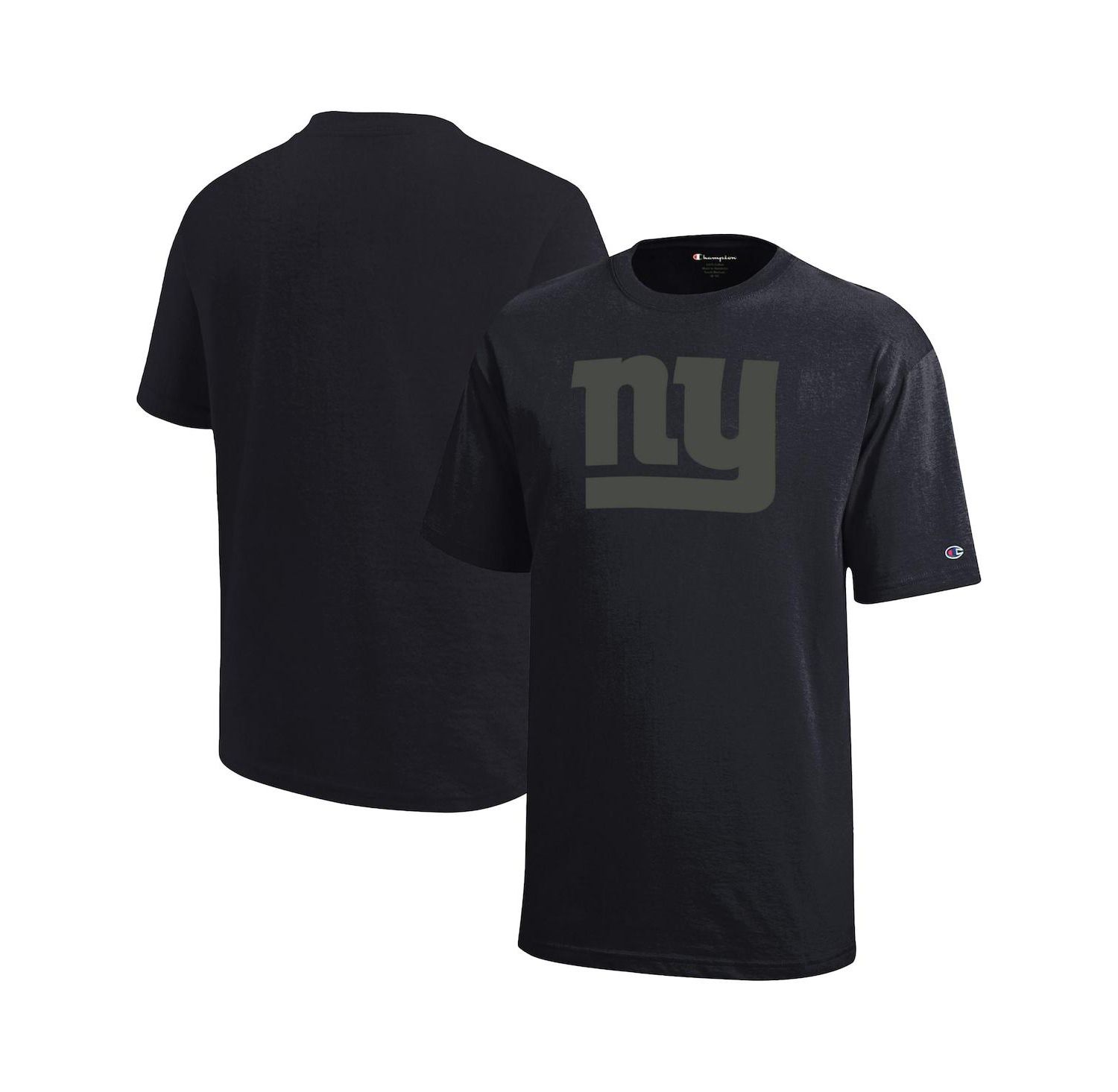Big Boys and Girls Black New York Giants Tonal T-Shirt