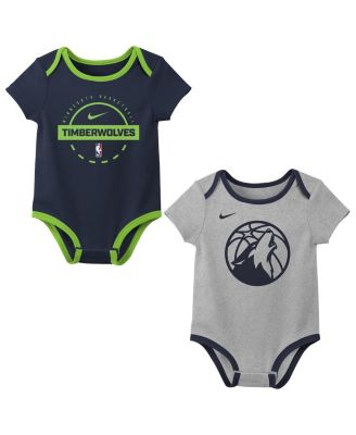 Baby Boys and Girls 2 Piece Minnesota Timberwolves Bodysuit Set