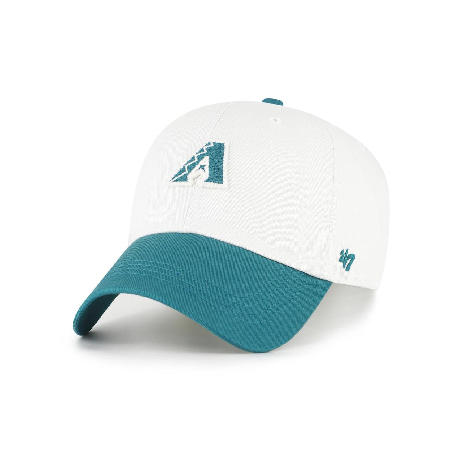 Men's White/Teal Arizona Diamondbacks Contemporary Tonal Clean Up Adjustable Hat