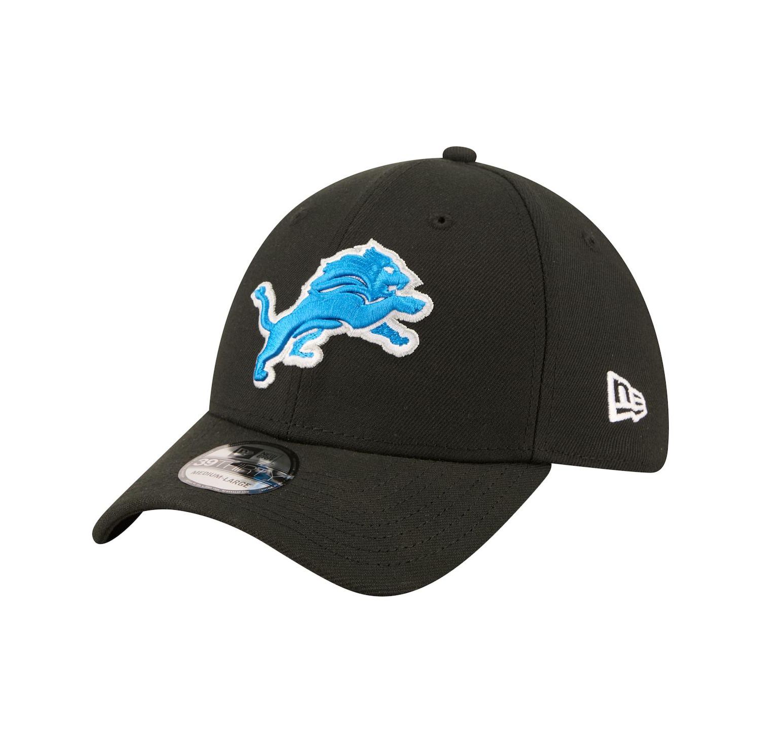Men's Black Detroit Lions Core Team 39THIRTY Flex Hat