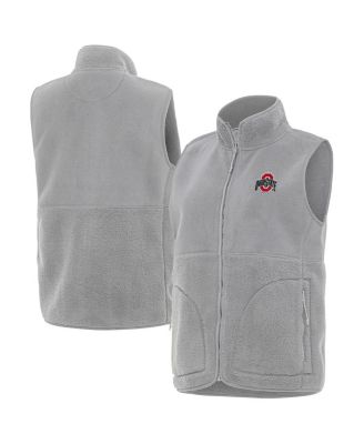 Women's Gray Ohio State Buckeyes Nostalgic Full-Zip Vest