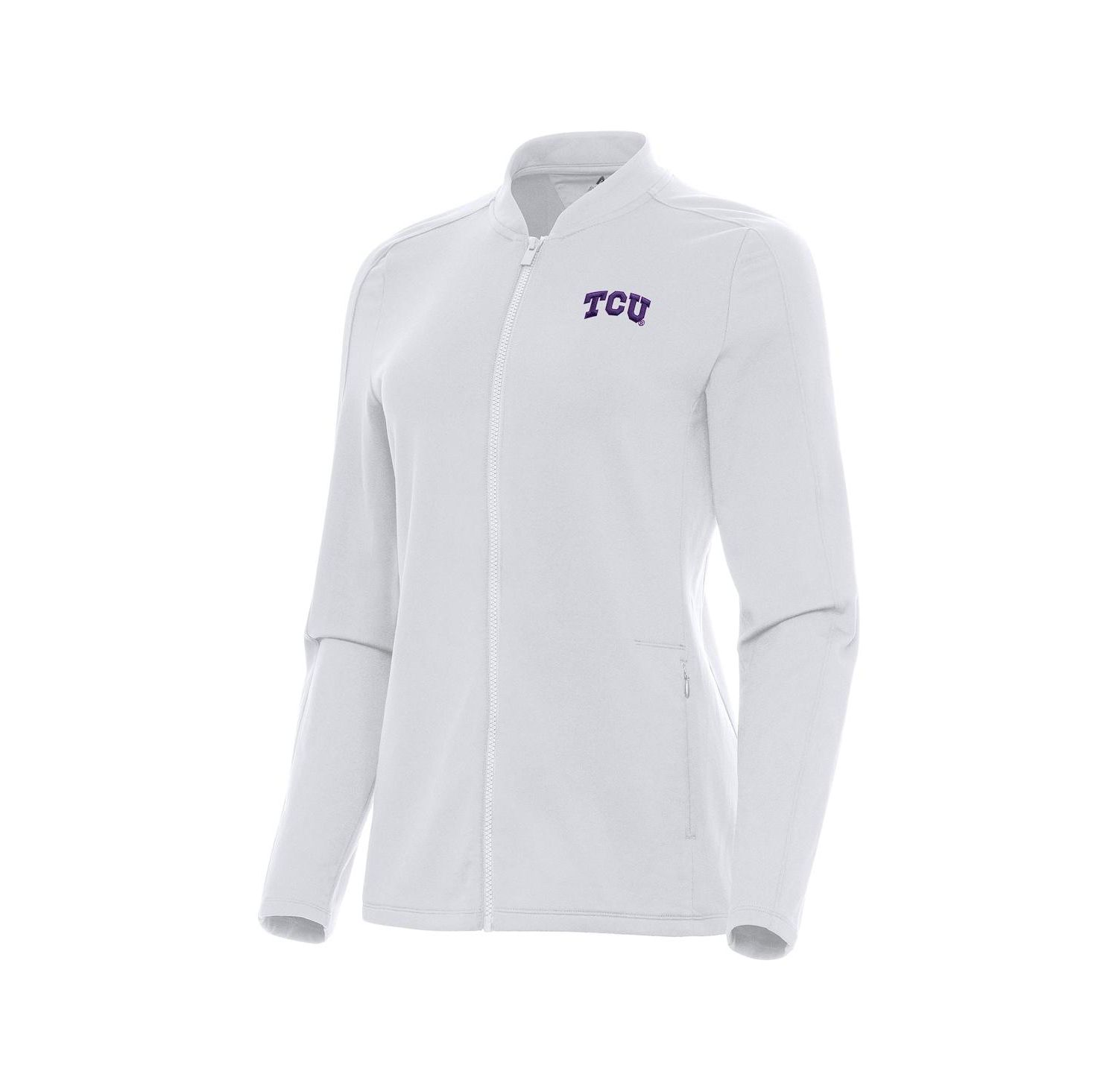 Women's White TCU Horned Frogs Continual Full-Zip Jacket