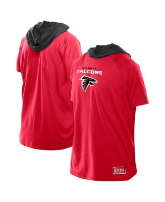 Men's Red Atlanta Falcons Combine Authentic Hooded Raglan Short-Sleeve T-Shirt