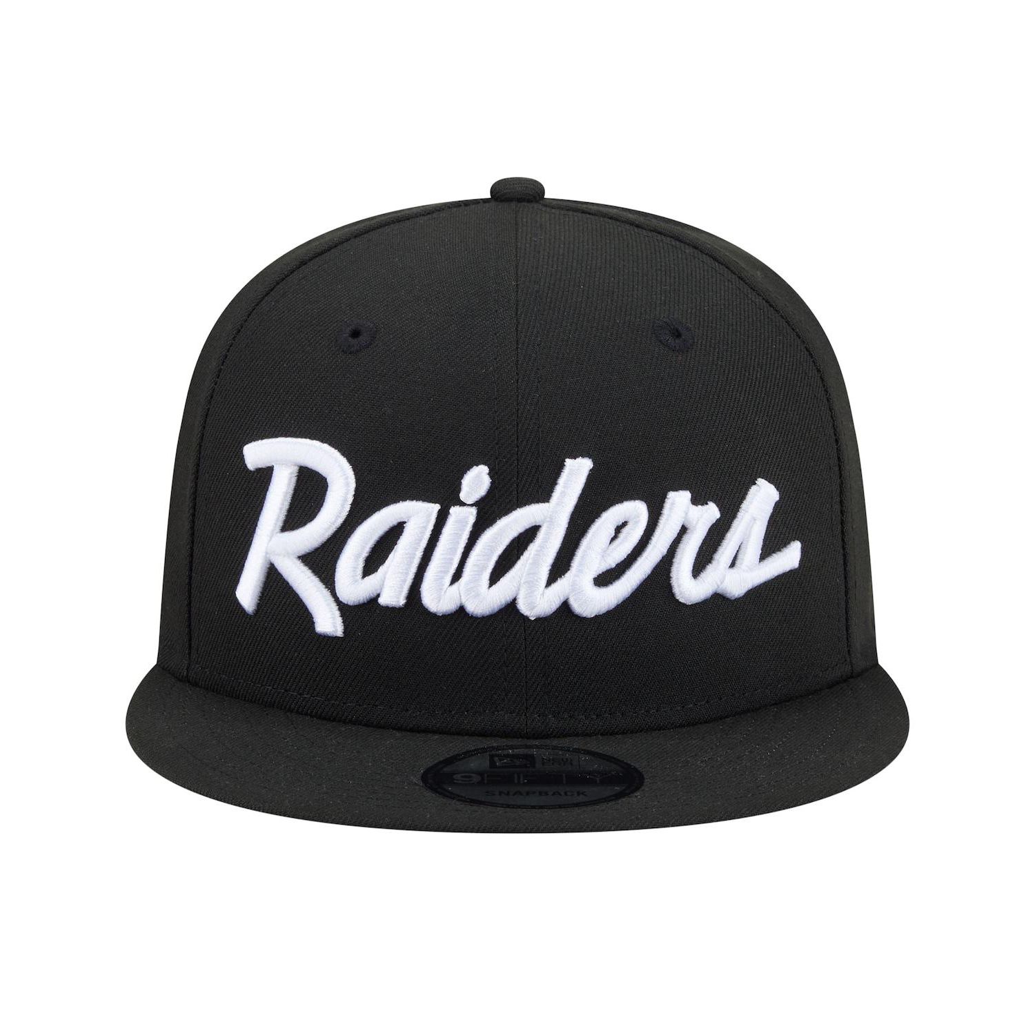 Men's Black Las Vegas Raiders Core Team Script 9FIFTY Snapback Hat