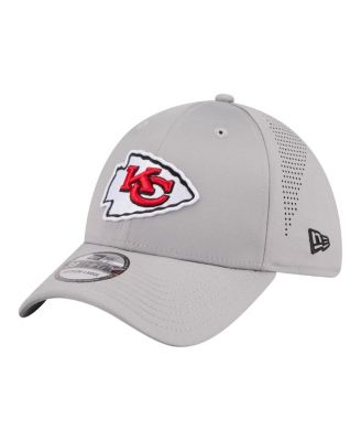 Men's Gray Kansas City Chiefs Perforated 39THIRTY Flex Hat