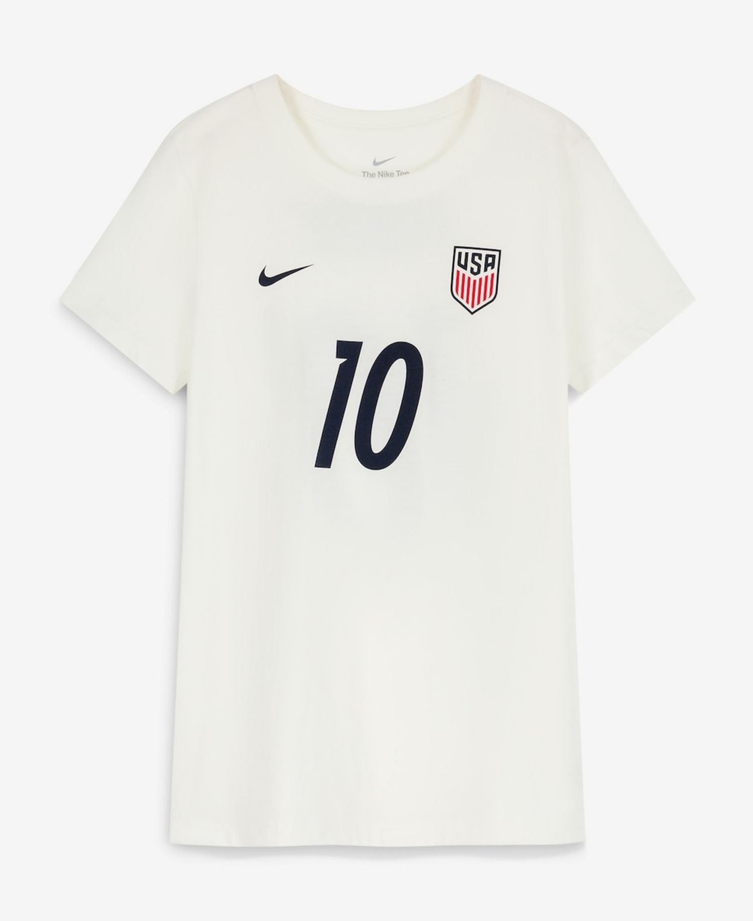 Women's Christian Pulisic Cream USMNT Home Name & Number T-Shirt