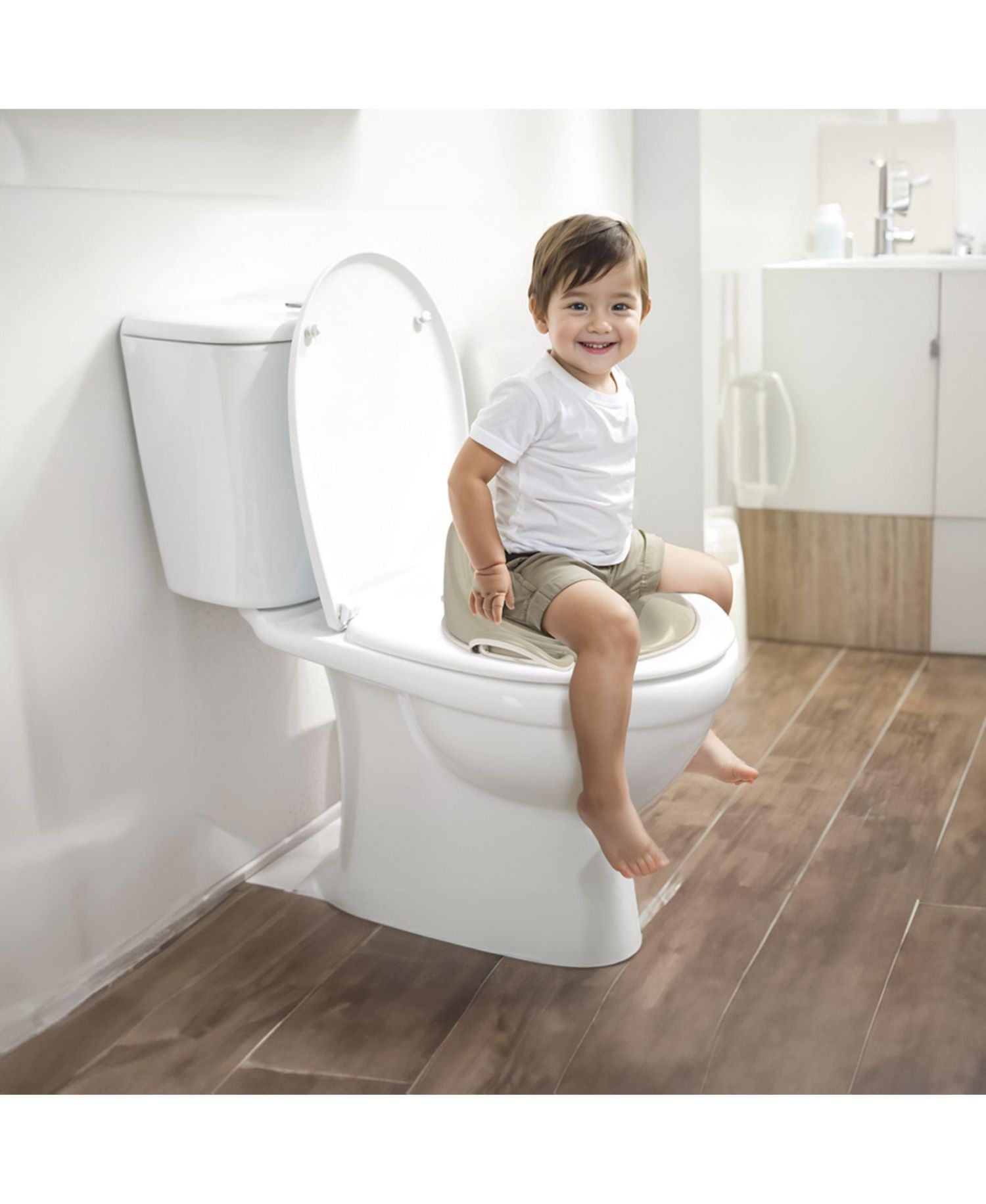 Toddler Toilet Training Seat Insert with High-Arched Backrest