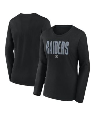 Women's Black Las Vegas Raiders Grip Long Sleeve T-Shirt
