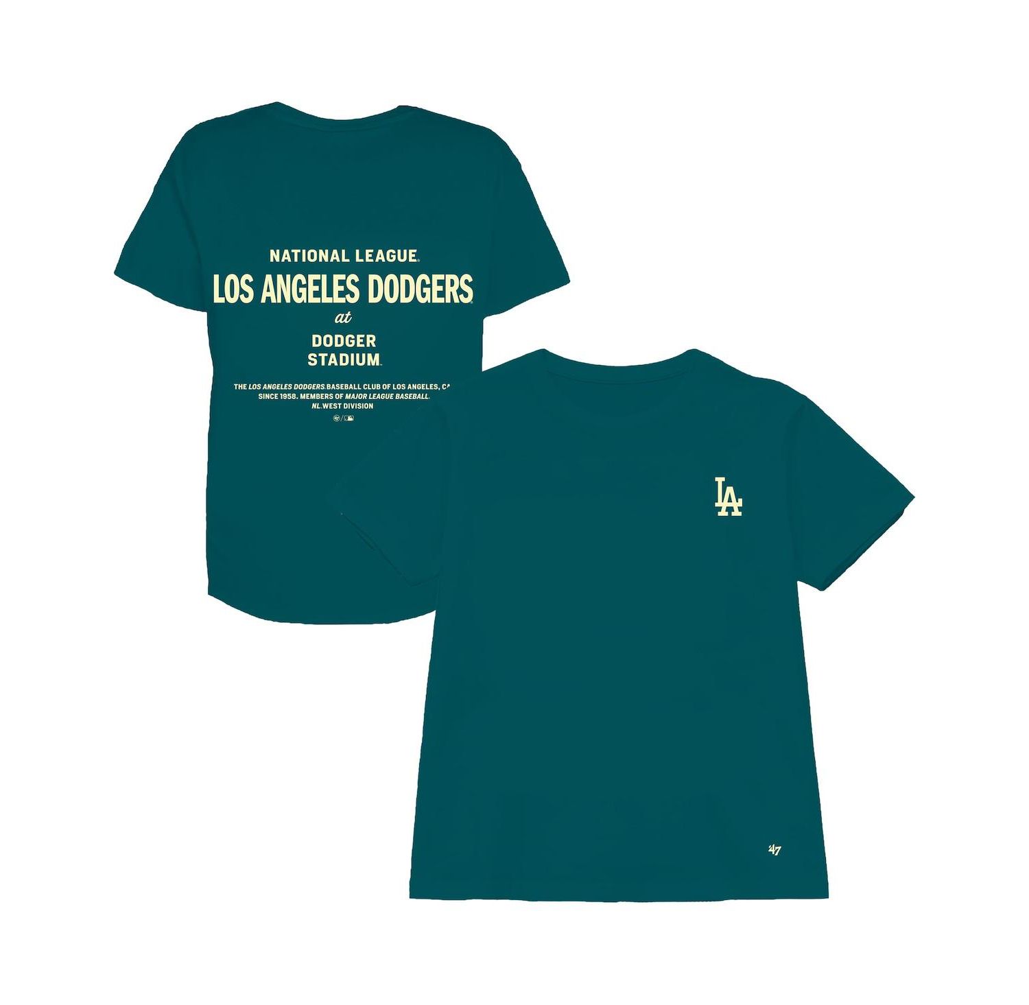 Women's Teal Los Angeles Dodgers Plus Size Leon City Cropped T-Shirt