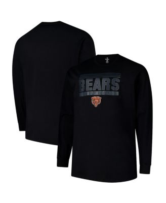 Men's Black Chicago Bears Big & Tall Pop Long Sleeve T-Shirt