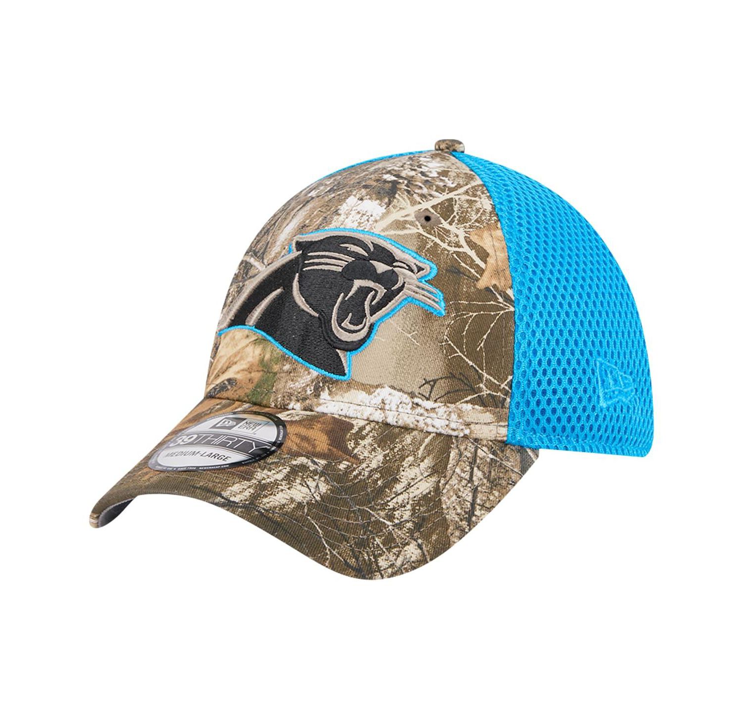 Men's Realtree Camo/Blue Carolina Panthers Active 39THIRTY Flex Hat