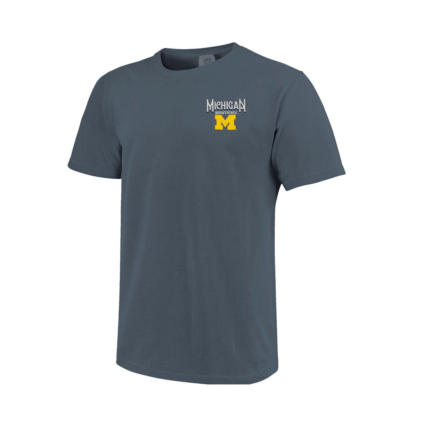 Футболка Image One Denim Michigan Wolverines Comfort Colors Campus Alumni — фото 3