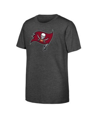 Big Boys and Girls Pewter Tampa Bay Buccaneers Primary Logo T-Shirt