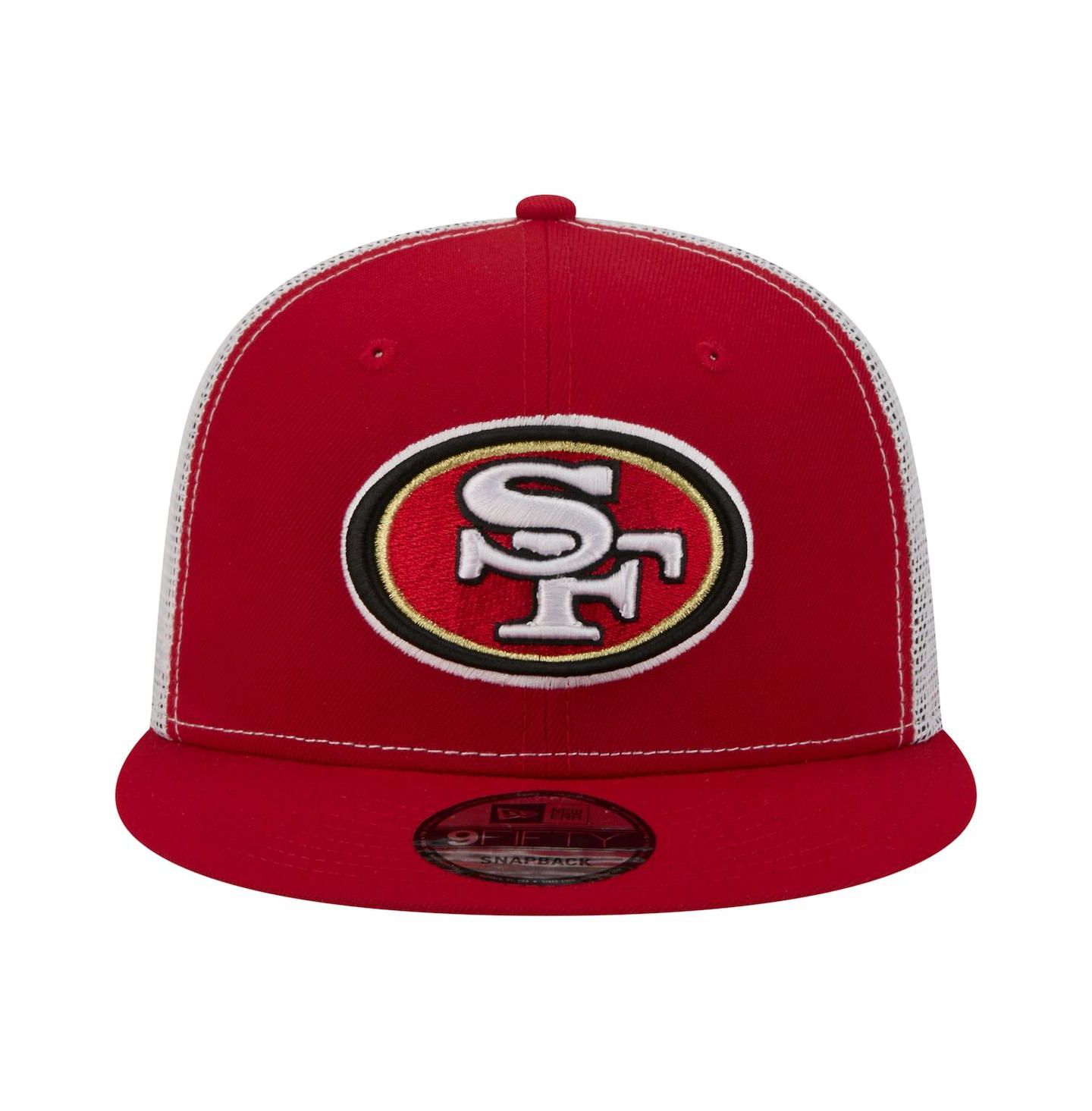 Мужская кепка New Era Scarlet San Francisco 49ers Core Team 9FIFTY Trucker Snapback Hat — фото 4