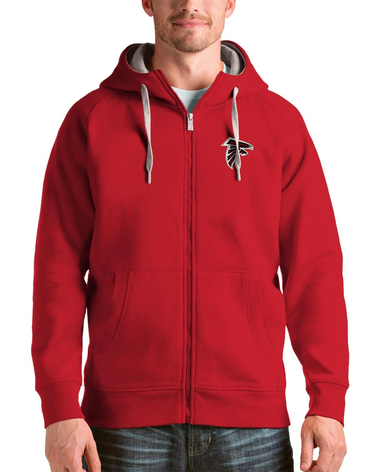 Men's Red Atlanta Falcons Victory Full-Zip Hoodie