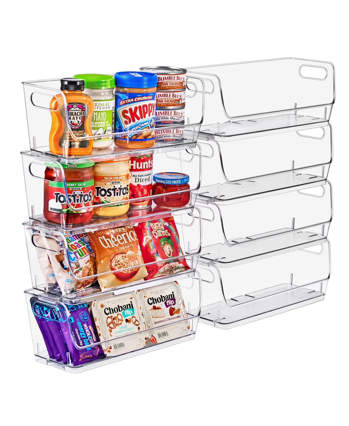 Sorbus Small Wide Pack Stackable Storage Containers for Kitchen, Pantry,Cabinet Organization