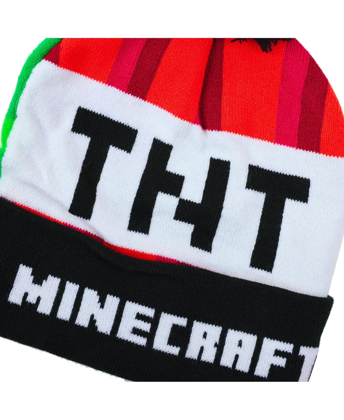 Minecraft Creeper Tnt Youth Winter Two Way Hat And Knit Gloves Cold Weather Set