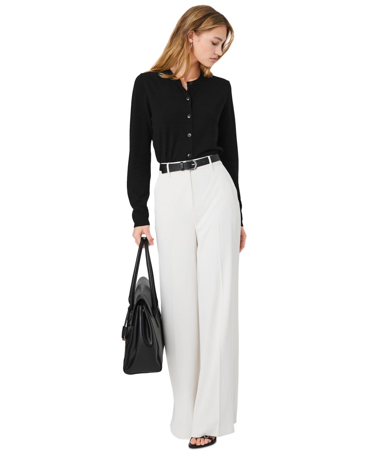 French Connection Women's Harry High-Waist Wide-Leg Pants