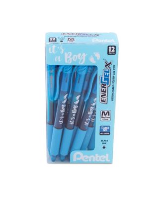 It's a Boy - EnerGel-X Retractable Gel Pen, 0.7mm Ink Box of 12