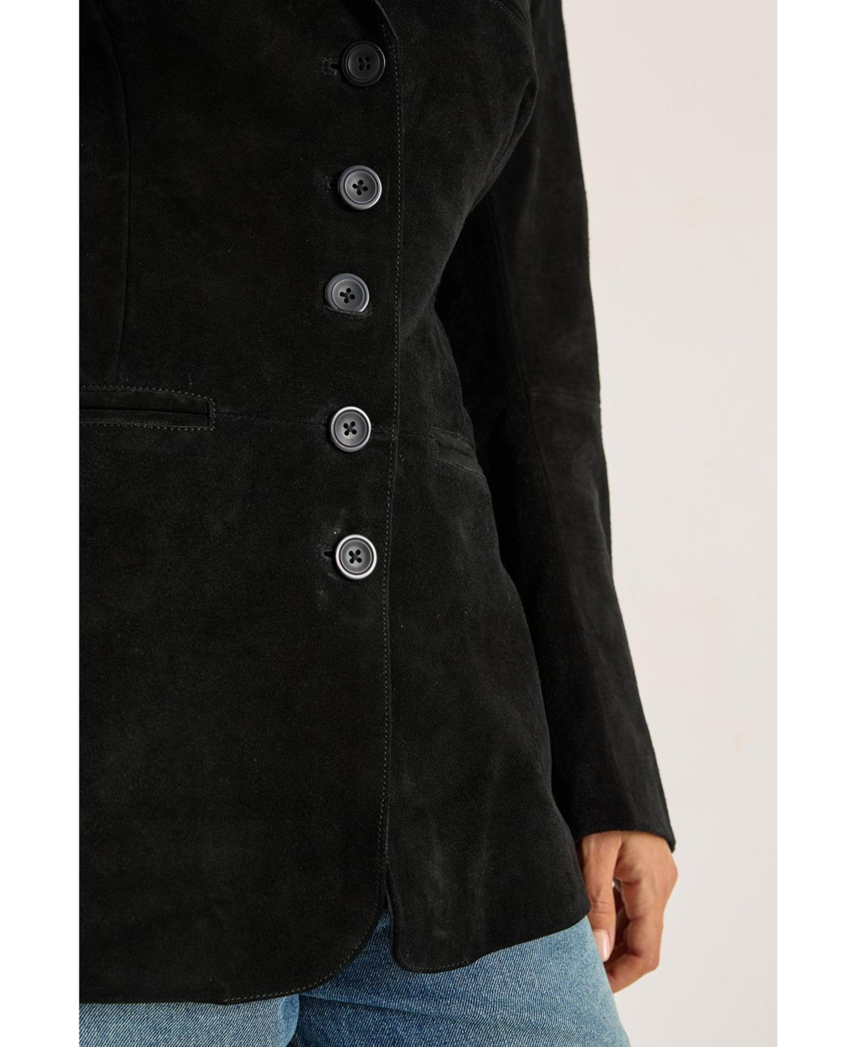 Nasty Gal Women's Real Suede Cinched Waist Blazer