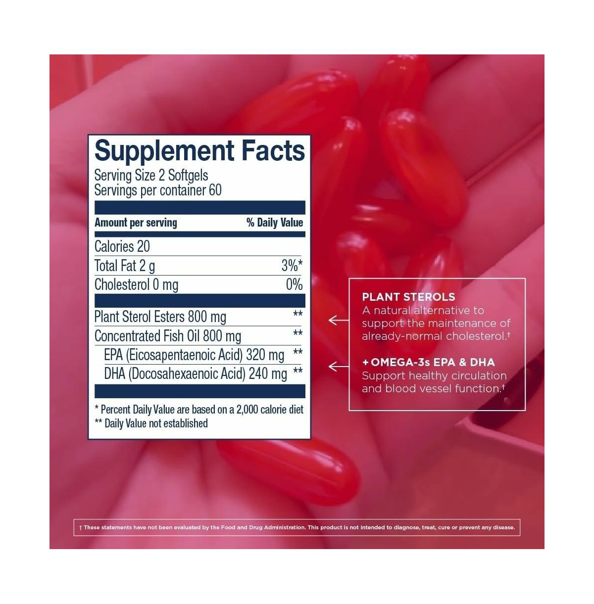 Wiley's Finest Wild Alaskan Fish Oil Cholesterol Support - Heart Health Supplement for Men and Women