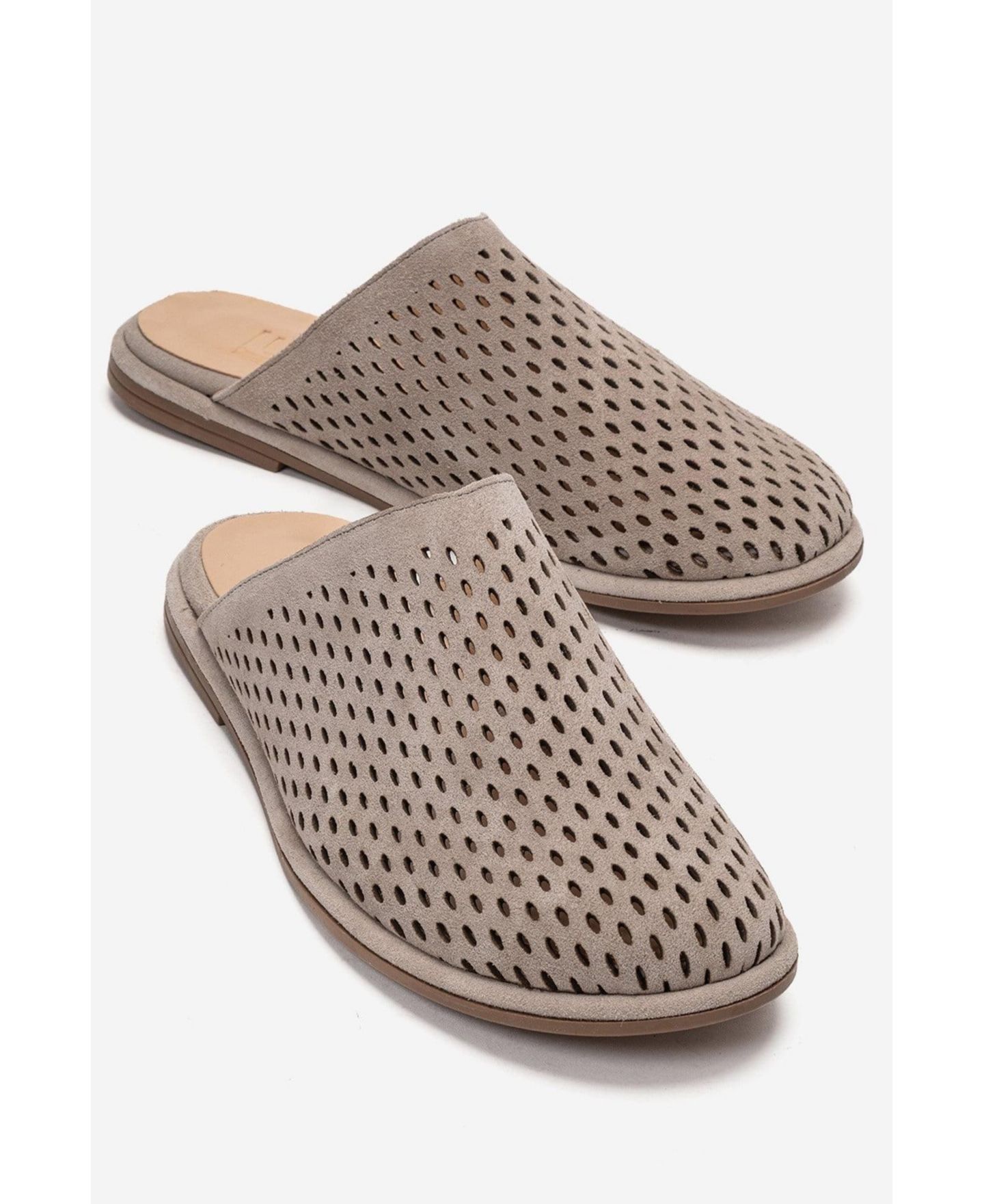Женские сабо Forever & Always Shoes Melara Leather Slip On Mule, цвет: Бежевый замшевый — фото 4
