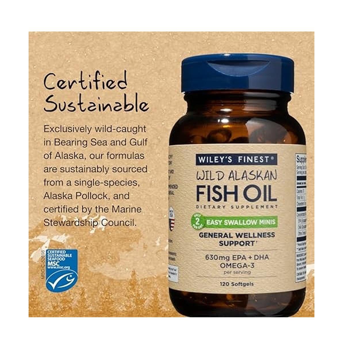 Wiley's Finest Wild Alaskan Fish Oil Minis
