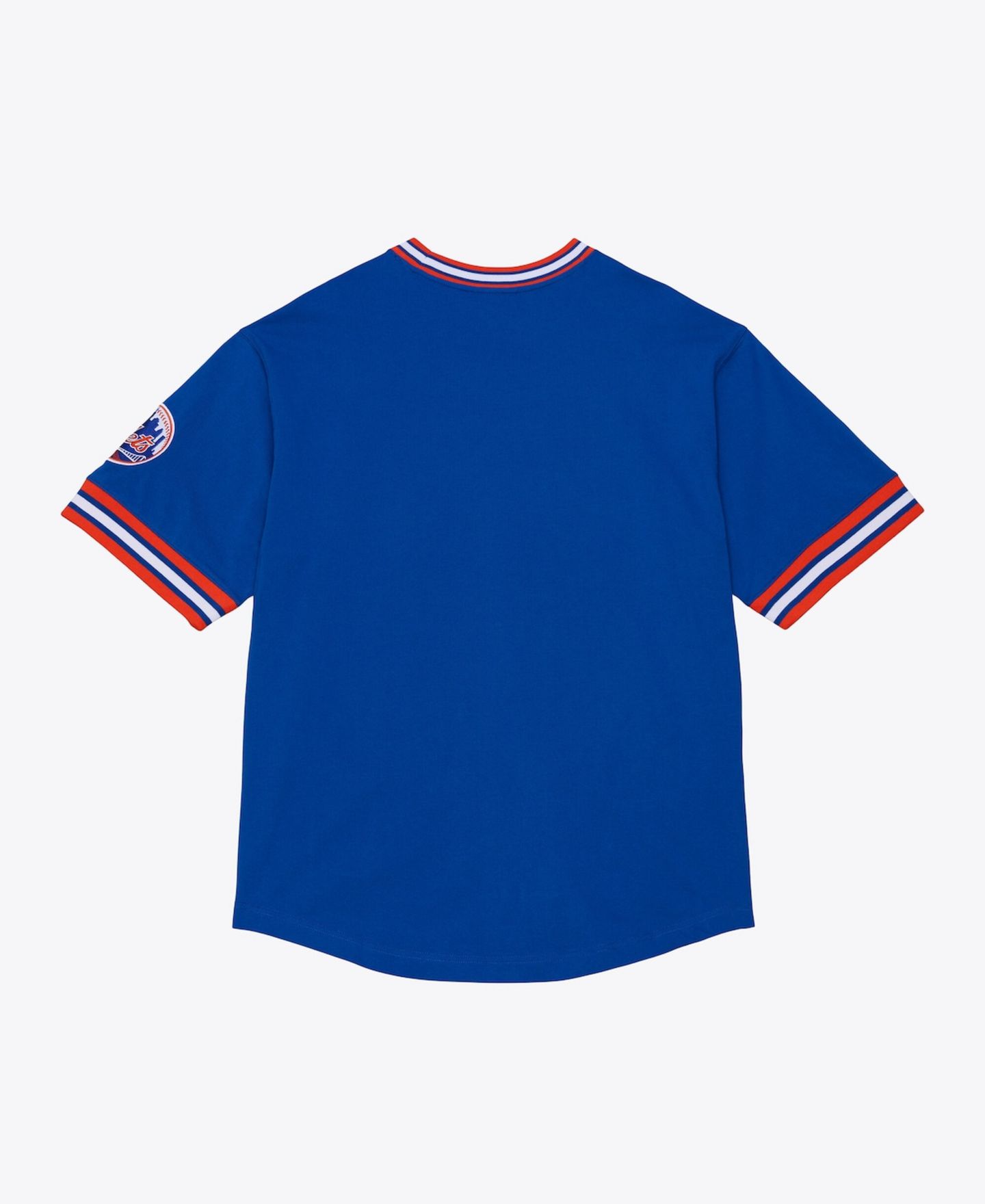 Мужская футболка Mitchell & Ness Royal New York Mets Wild Pitch Ringer — фото 2
