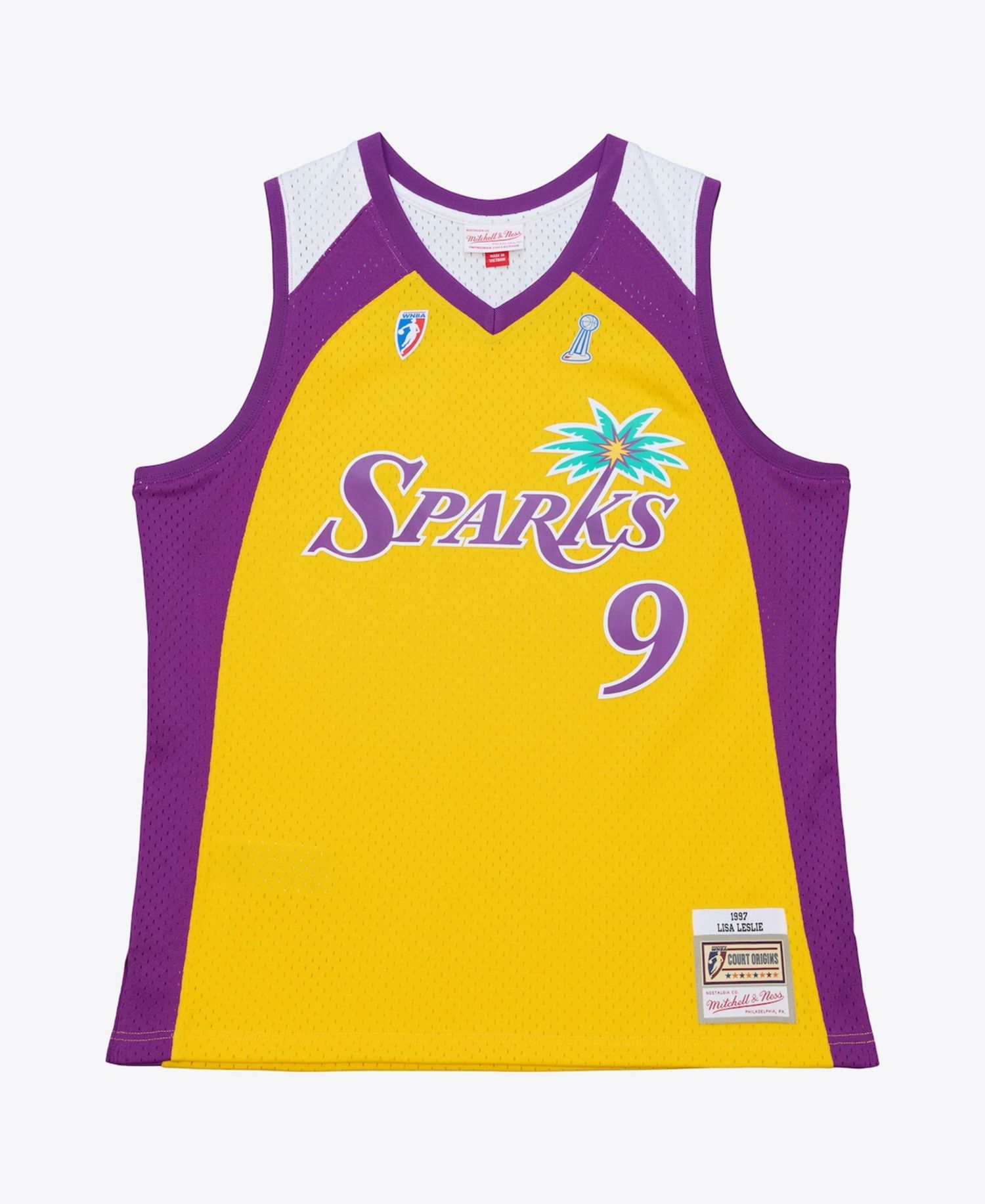 Men's and Women's Lisa Leslie Gold Los Angeles Sparks Court Origins Swingman Jersey