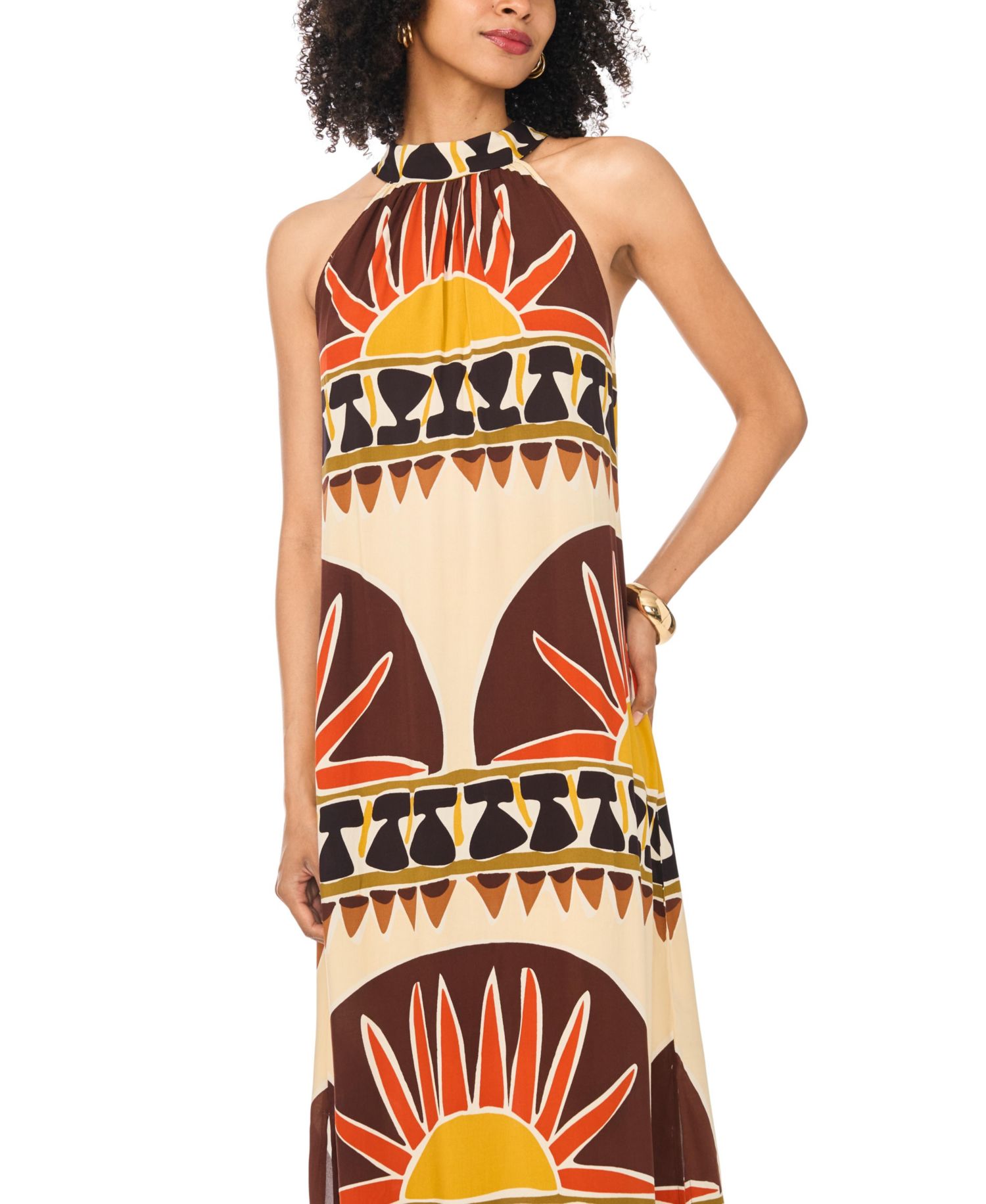 Women's Halter High-Neck Maxi Dress