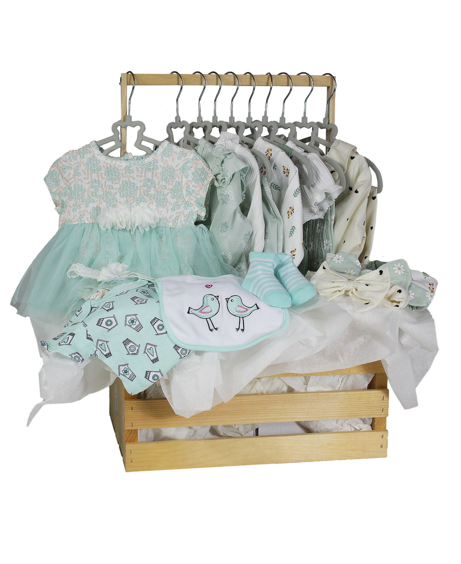 Three Storys Baby Girls' First Years Baby Shower Gift Crate, 29-Piece Set