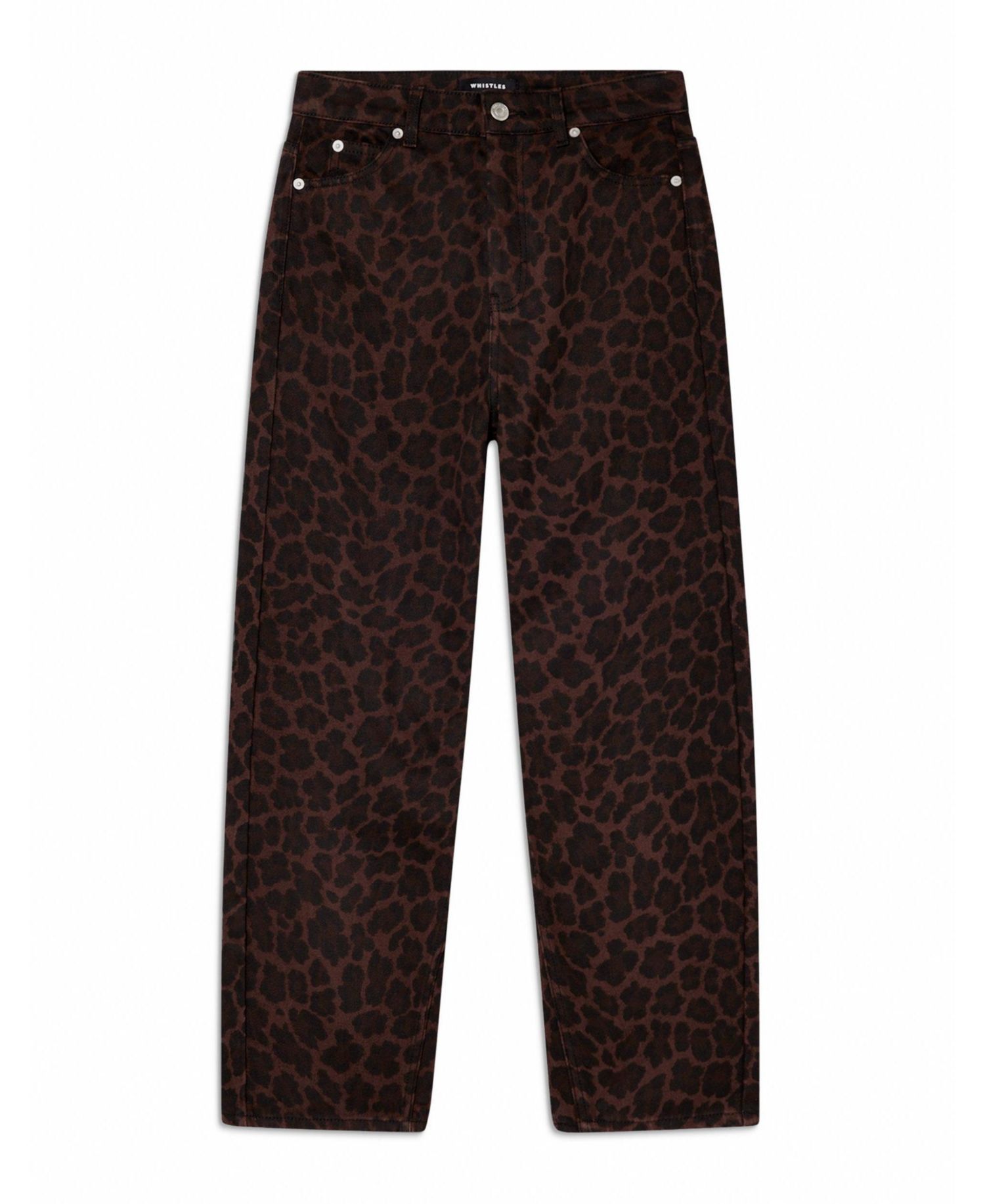 Women's Leopard Print Barrel Jean