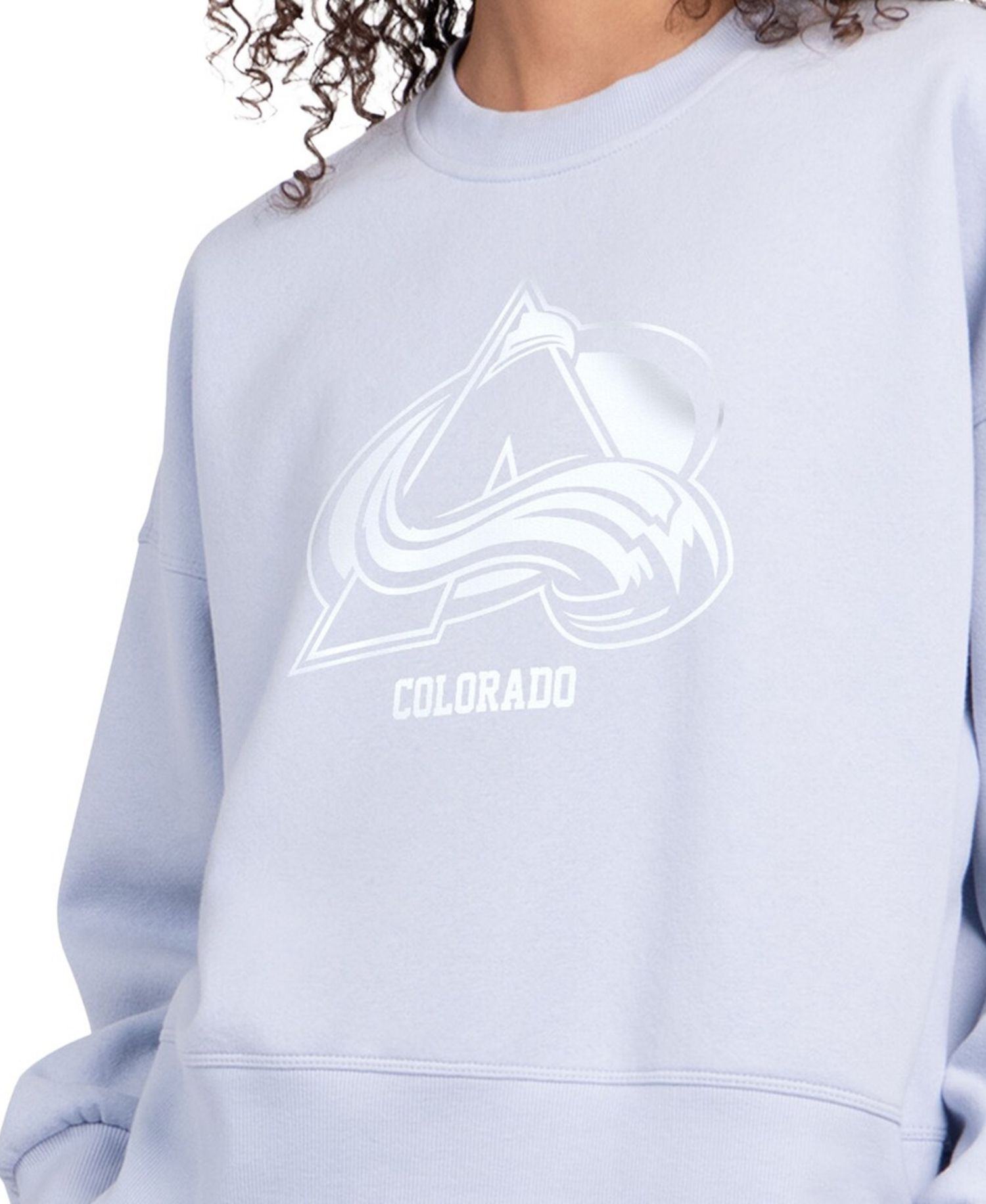 Women's Blue Colorado Avalanche Boxy Cropped Sweatshirt