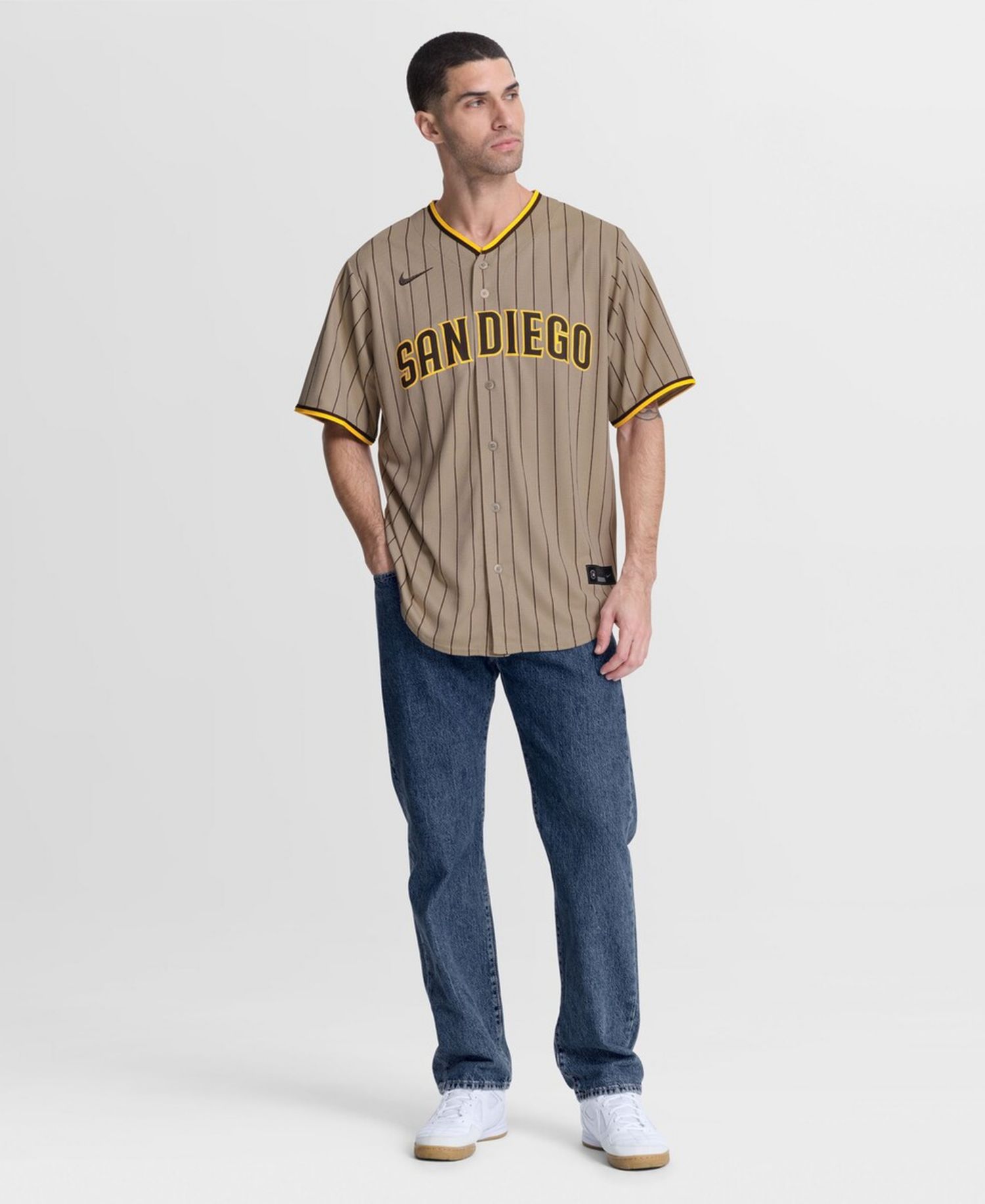 Men's Jackson Merrill Sand San Diego Padres Alternate Replica Jersey