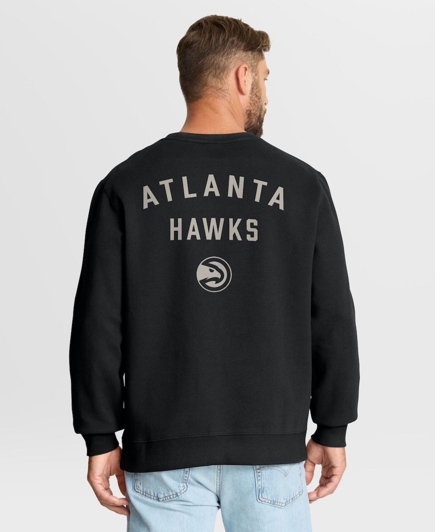 Men's Black Atlanta Hawks Crossover Collection Defensive Rotation Drill Premium Pullover Sweatshirt