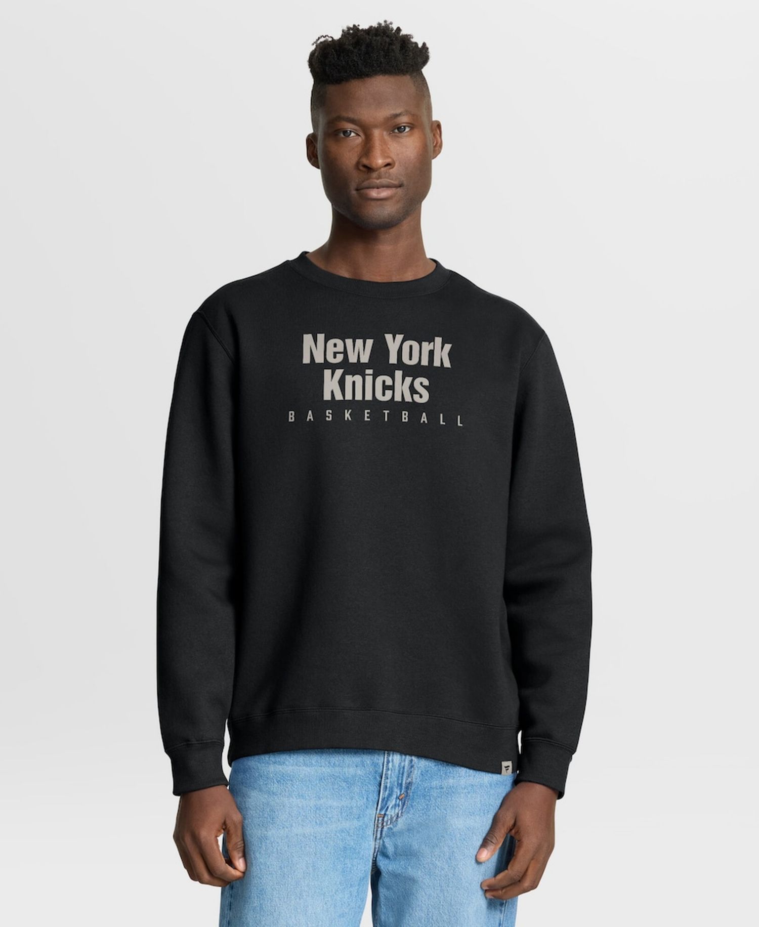 Men's Black New York Knicks Crossover Collection Defensive Rotation Drill Premium Pullover Sweatshirt