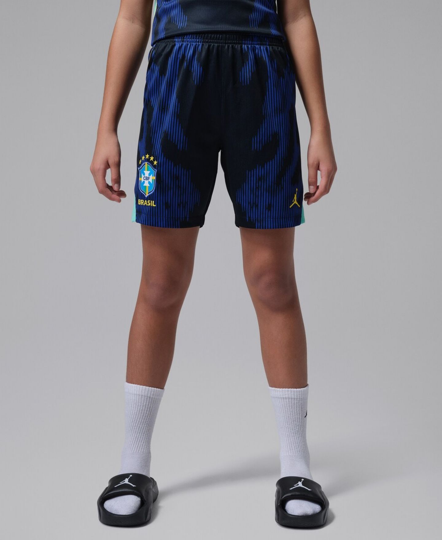 Детские шорты Jordan Blue Brazil National Team Dri-FIT Stadium Replica — фото 5
