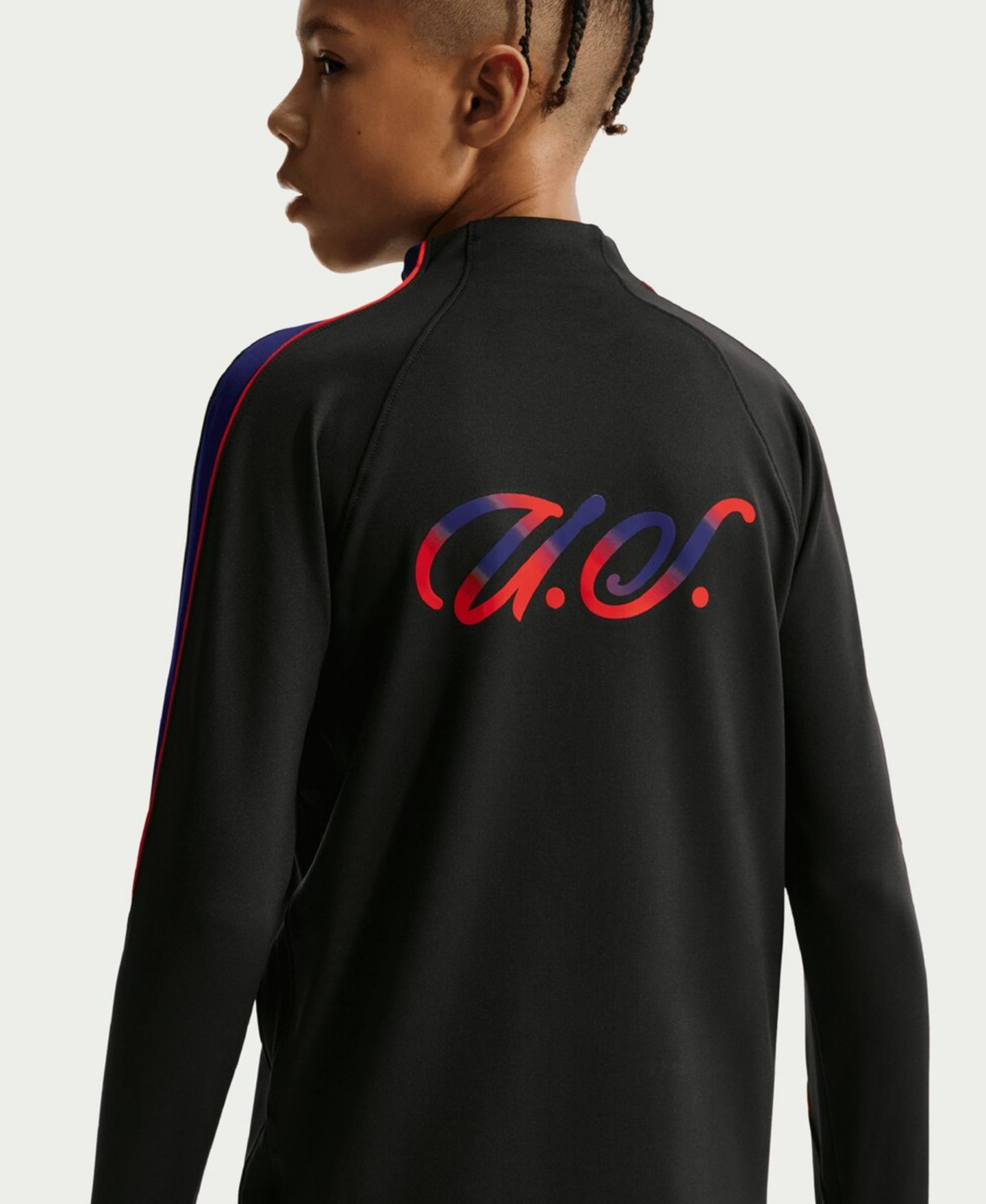 Детская тренировочная кофта Nike Usmnt 2026 Strike Dri-FIT с молнией, чёрная — фото 2