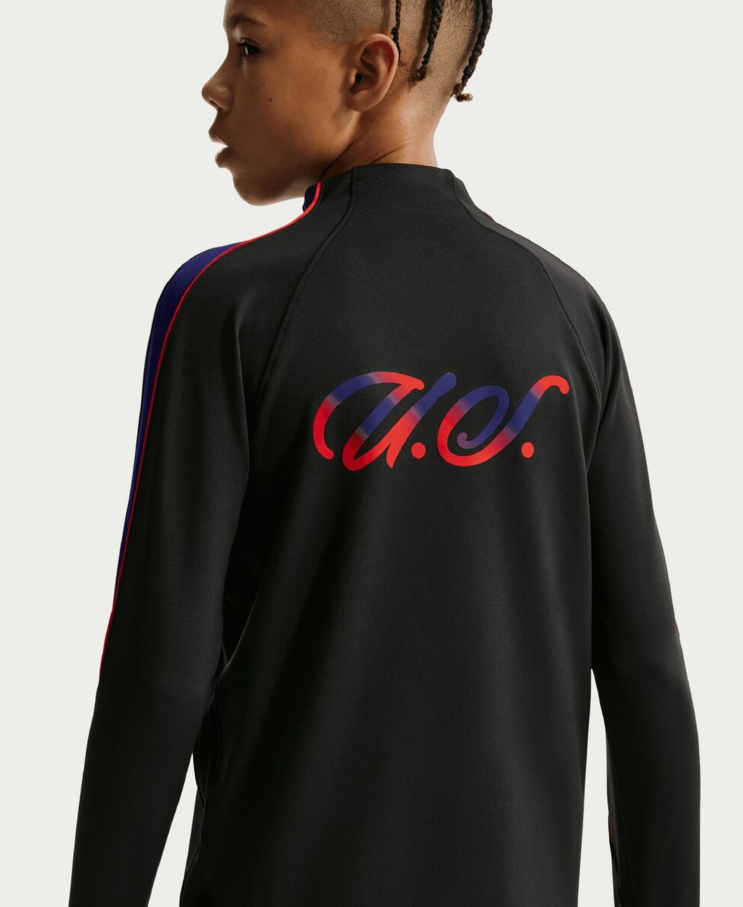 Big Boys and Girls Black USMNT 2026 Strike Dri-FIT Long Sleeve Quarter-Zip Drill Top