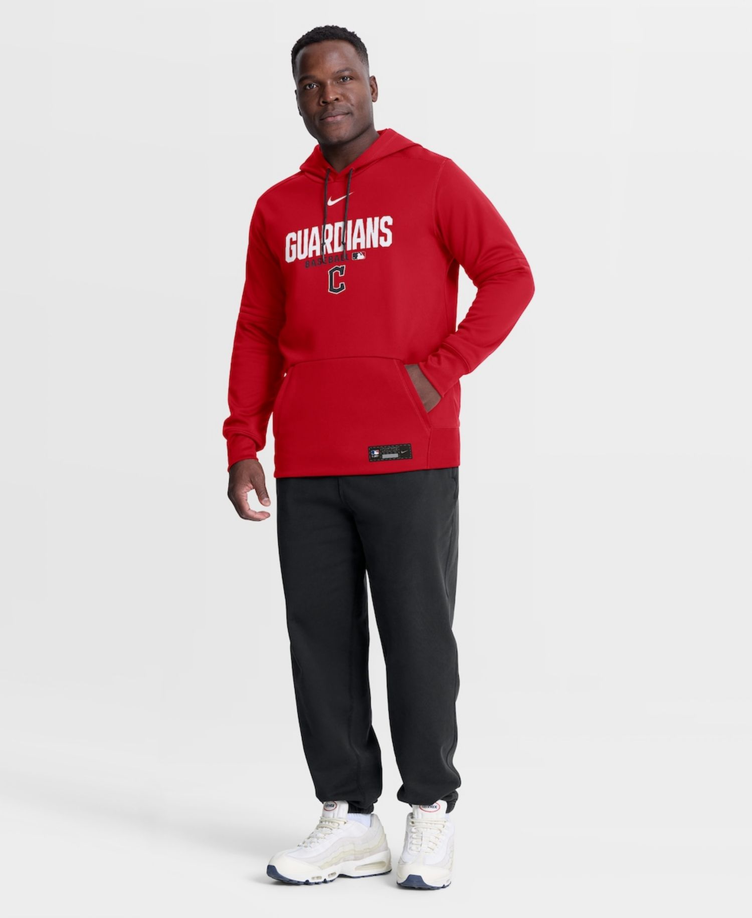 Men's Red Cleveland Guardians Authentic Collection Therma-FIT Hoodie