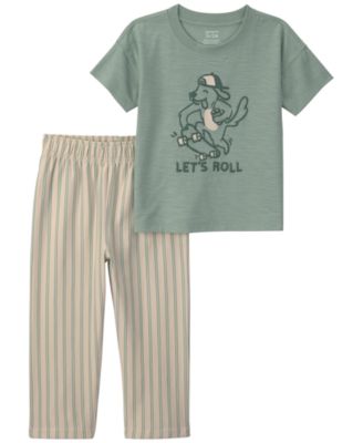 Toddler Boys' 2T-5T Skateboard Short-Sleeve Top and Pant, 2-Piece Set