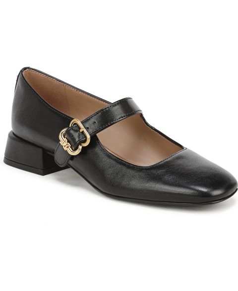 Женские балетки Sam Edelman Betsey Mary Jane Flats, цвет: Чёрный кожаный